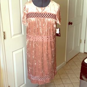 Beautiful velvet crushed pink dress size 22w